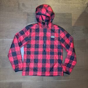 LL Bean Katahdin Pullover Quilted Jacket Puffer PrimaLoft Buffalo Check Womens S